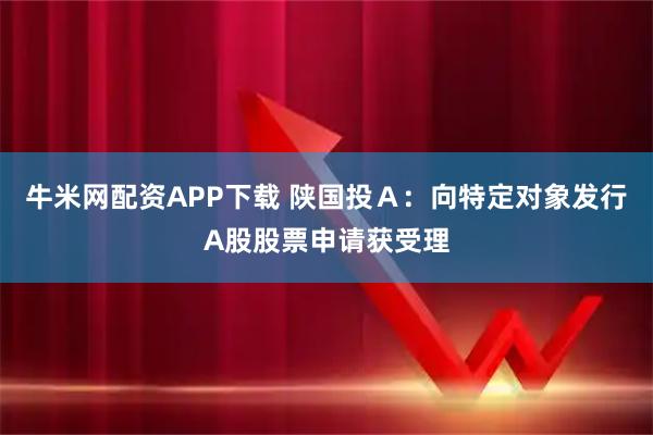 牛米网配资APP下载 陕国投Ａ：向特定对象发行A股股票申请获受理
